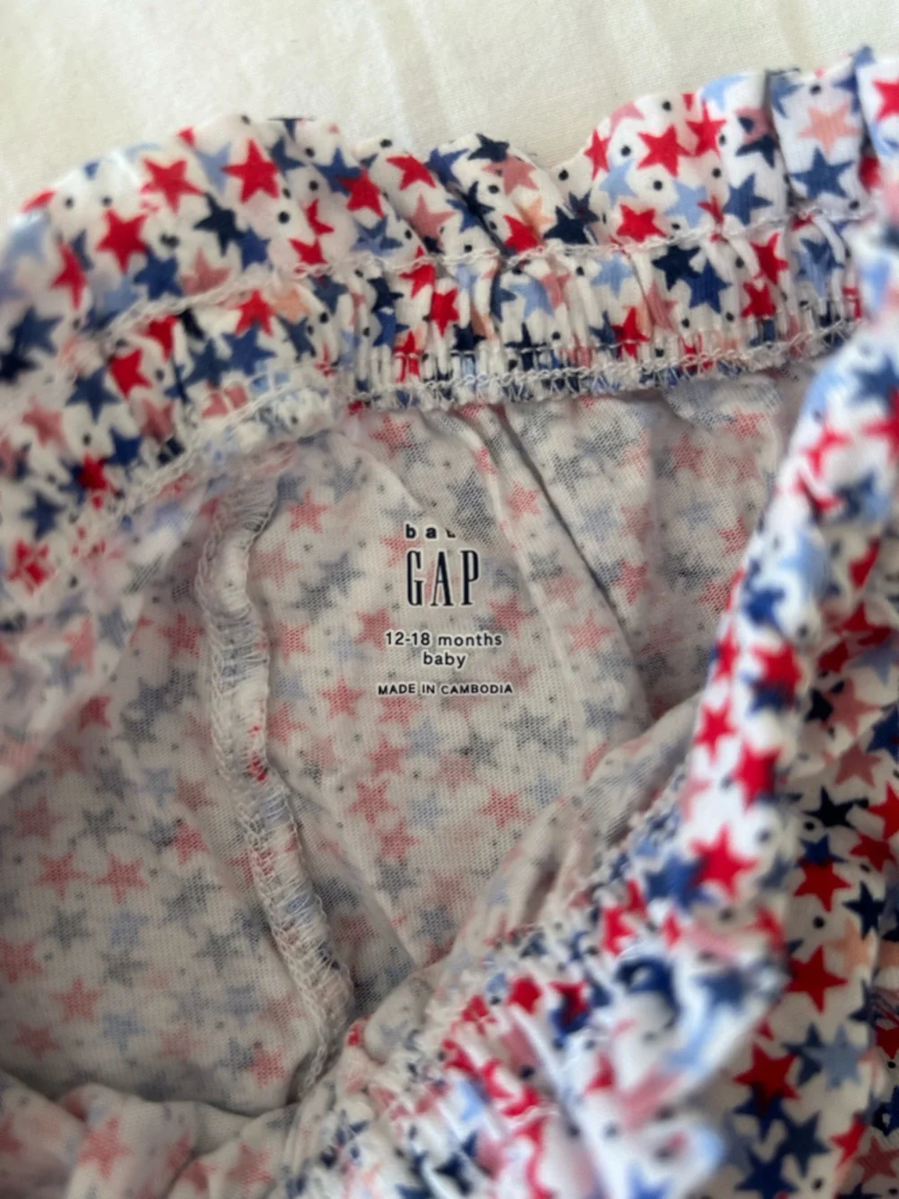 Gap Baby Summer Dress and Shorts Baby Girl 12-18 Months Patriotic Blue